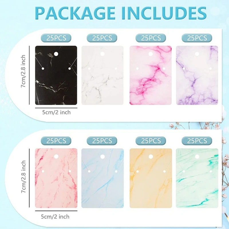 

Серьги и ожерелье B36D, витринные карты, дизайн под мрамор, держатель для карт, пустые бумажные бирки, витрина, вешалка