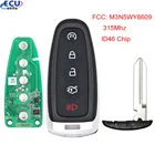 Смарт-пульт дистанционного запуска Smart Prox, брелок-передатчик для Ford 5 Button 315 МГц, чип ID46 FCC: M3N5WY8609 с маленьким ключом HU101