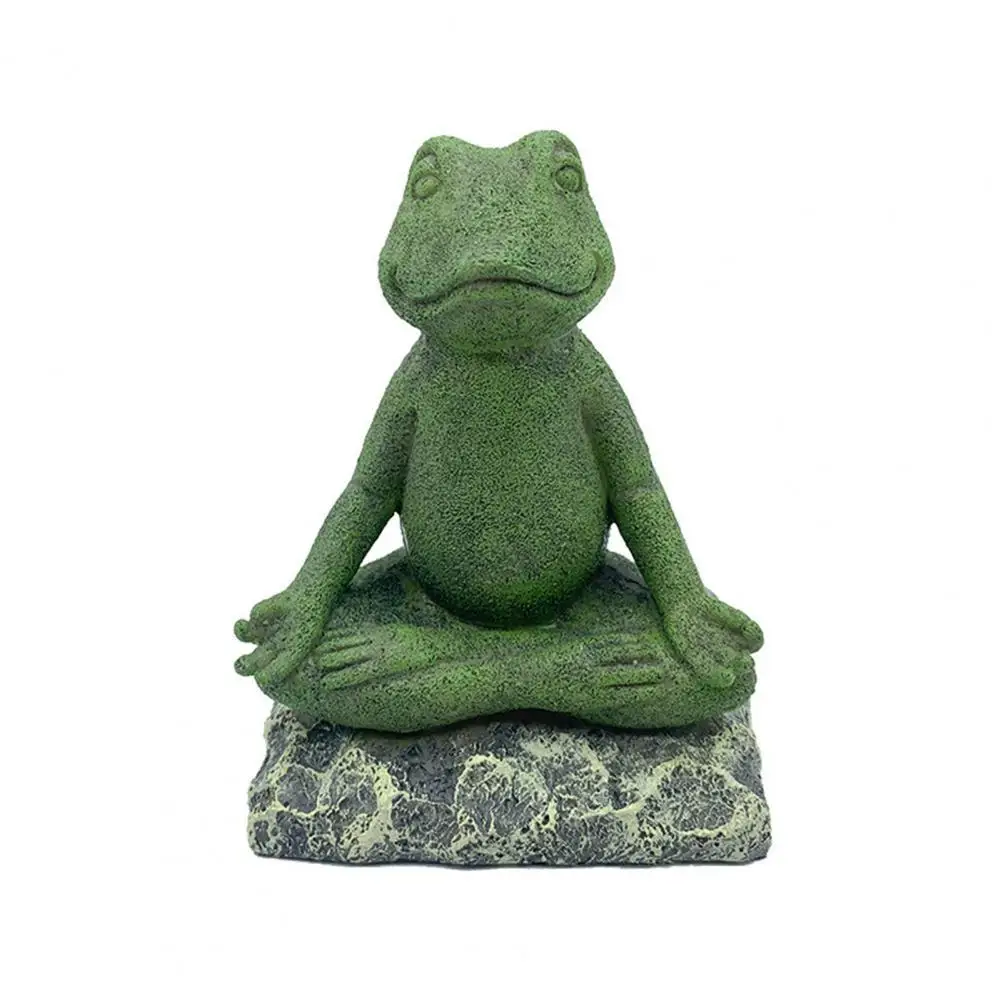 

Animal Statue Hand-casted Anti-ultraviolet Resin Yoga Buddha Frog Statue for Garden ogrÃ³d decoration outdoor