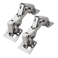2pcs 170 degree hinge for corner cabinet door kitchen thick door hinges angle can adjusted 130 170 degrees no need hole hinge
