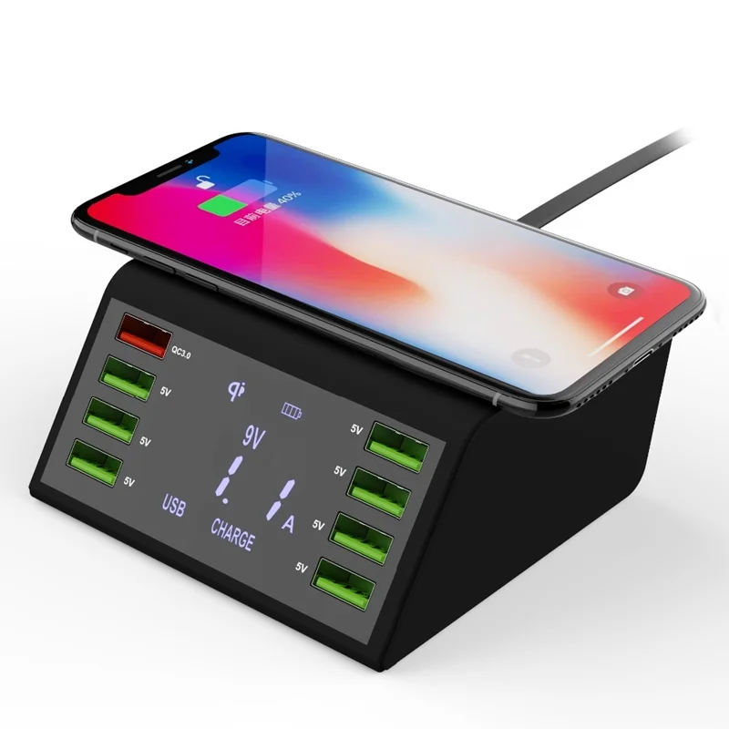 Быстрое зарядное устройство с 8 USB портами 3 0 для iphone X Samsung A70 Huawei P9 Lite Redmi Note 10 Pro |