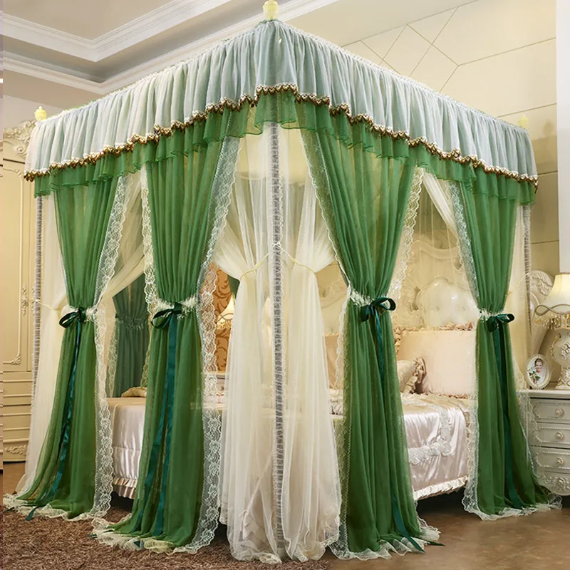 Москитная сетка с двойной пряжкой 1 8 м кровать три двери домашняя Двойная Толстая