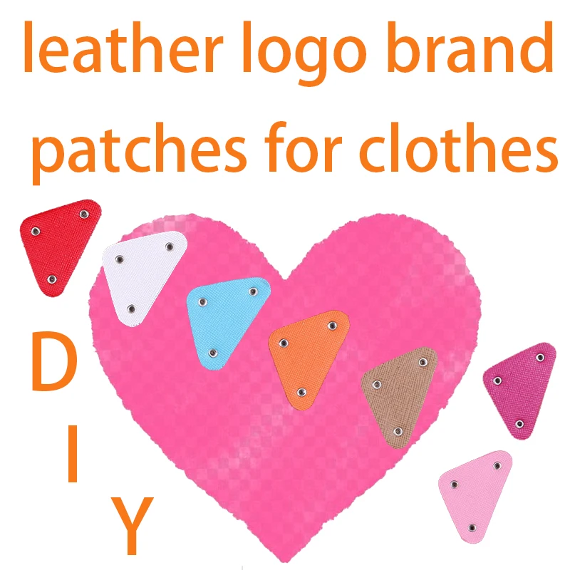 

Brand Triangular Sew Patches Clothing Appliques Stickers DIY Embroidery Brand Logo Sequin Patch Badge on Hat Package Practical