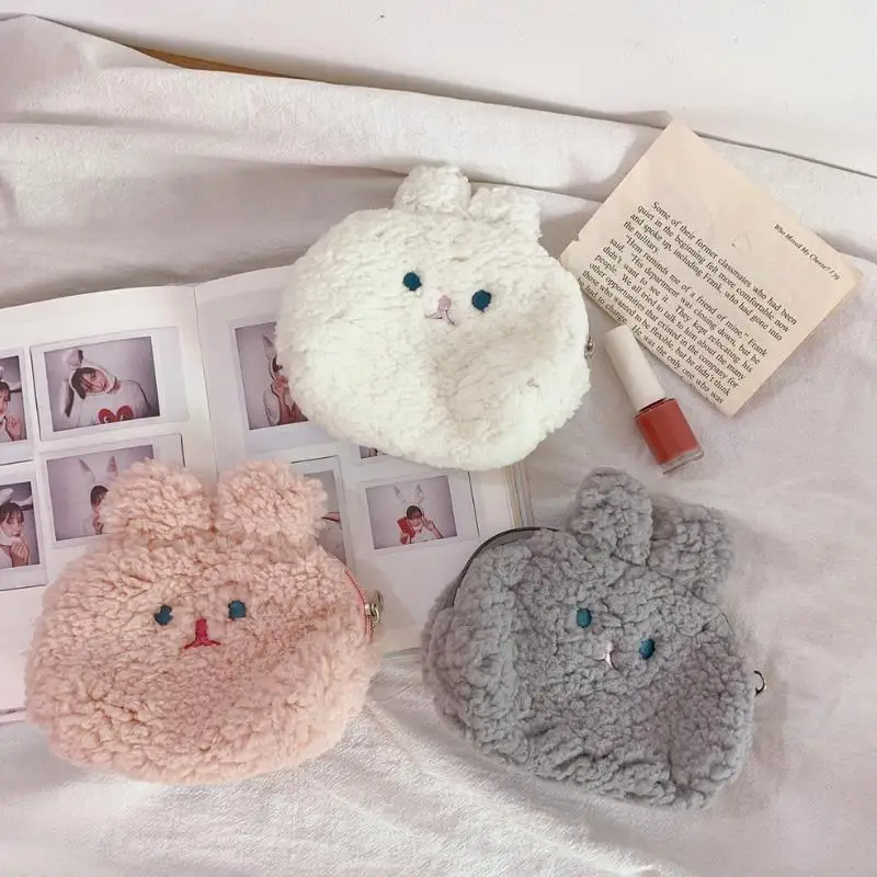 1 шт. мультяшный кролик плюшевые кошельки чехлы косметички для макияжа сумка