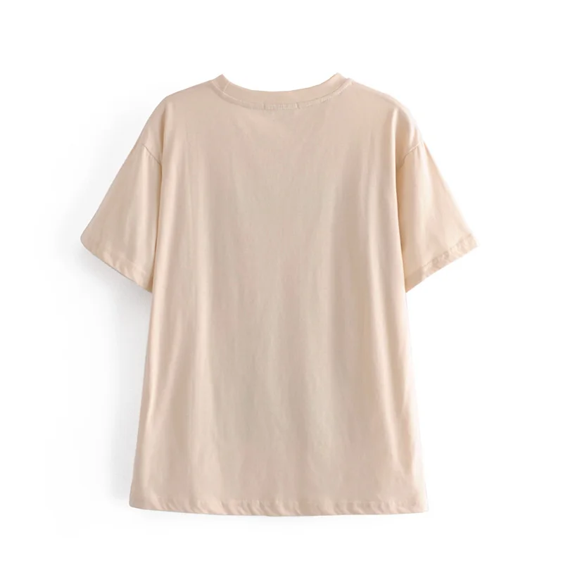 

Vintage Harajuku Letter Graphic Printed Tees Short Sleeve Round Neck Women Clothes 2021 Summer Casual Streetwear Chic Shirt Tops