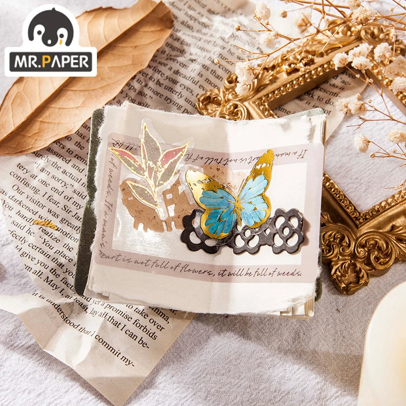 Mr.Paper 8 видов конструкций скрывает вас в вечерней серии Breeze растительная