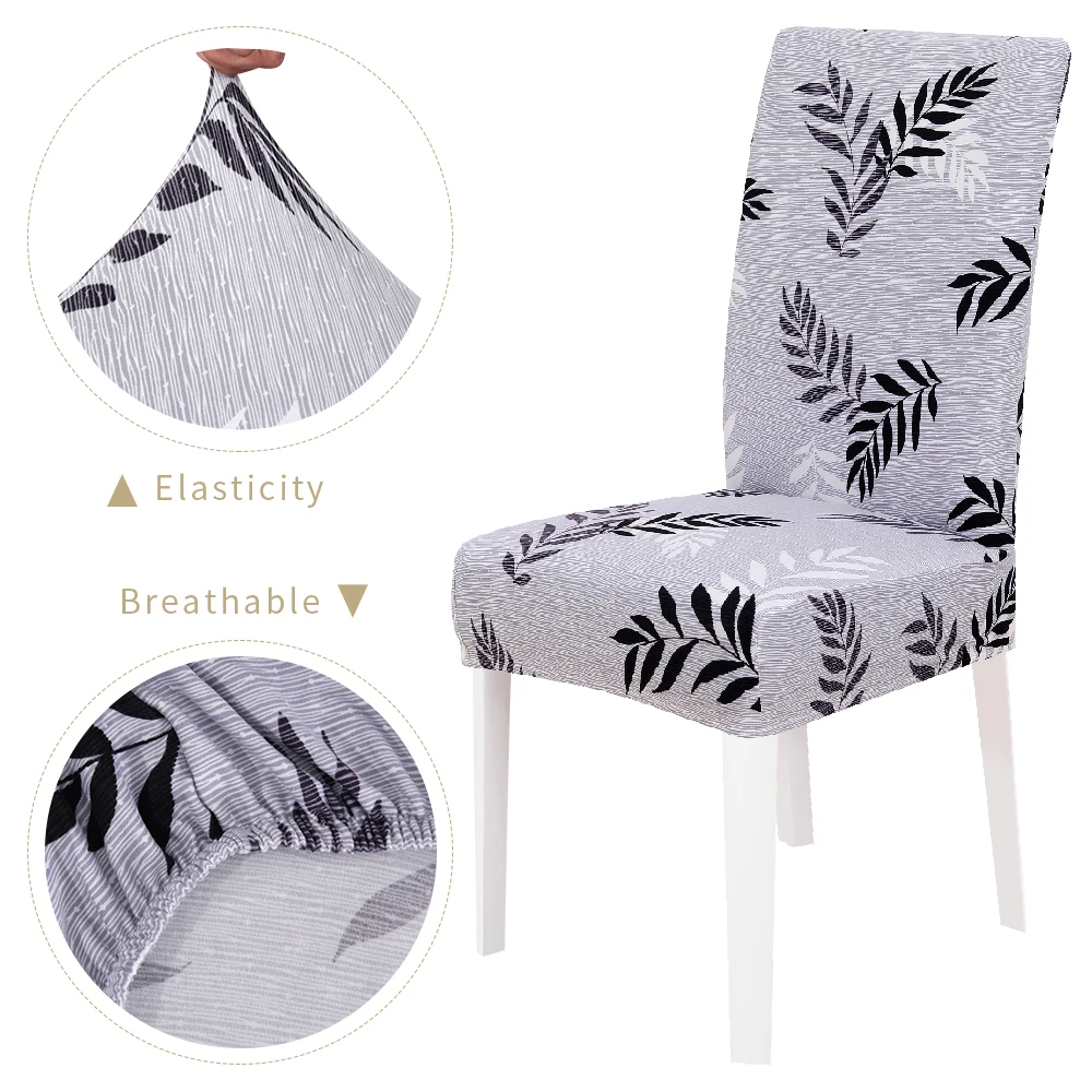 2/4 шт. чехлы для стульев с цветочным принтом спандекс растягивающееся
