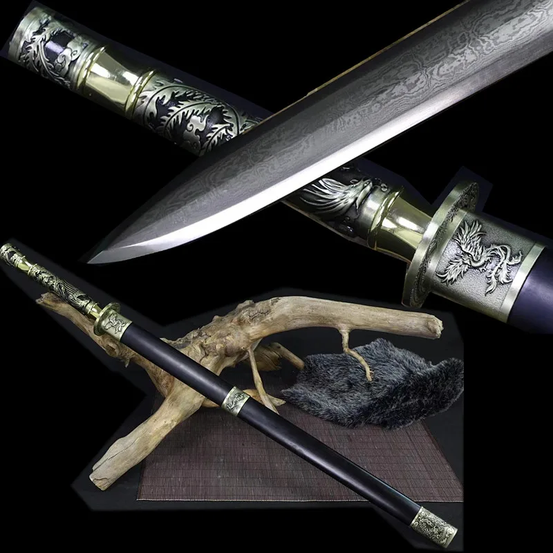 

Han Dynasty Traditional Chinese Sword Hand Forged Folded Steel Blade Battle Ready Sword Lucky Phoenix Espada Chinesa Metal Sword