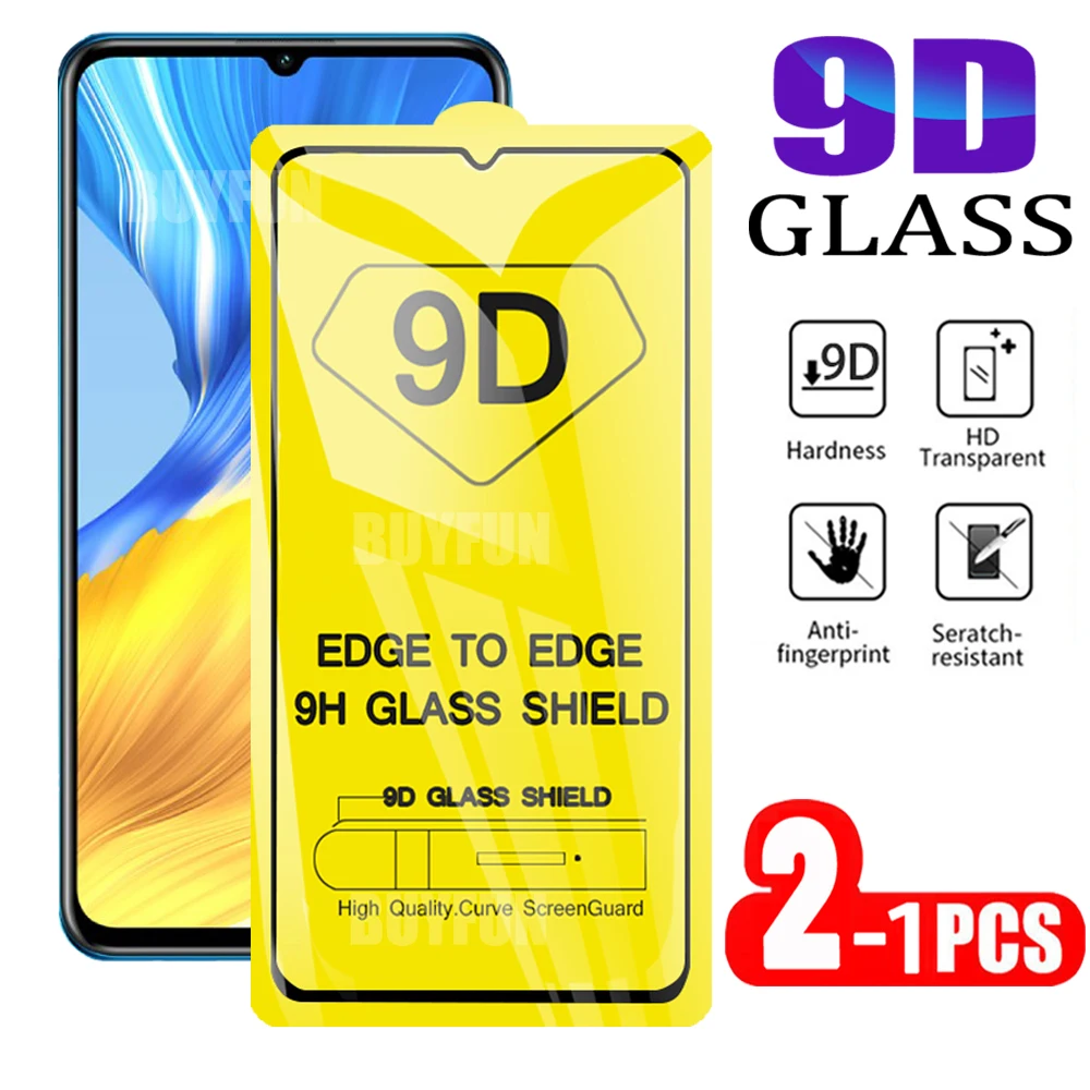 

1-2PCS 9D Full Cover Tempered Glass for Honor X10 10 lite 9A 9 Lite Screen Protector Glass for Huawei Honor 7A Prime 7C 7X Glass