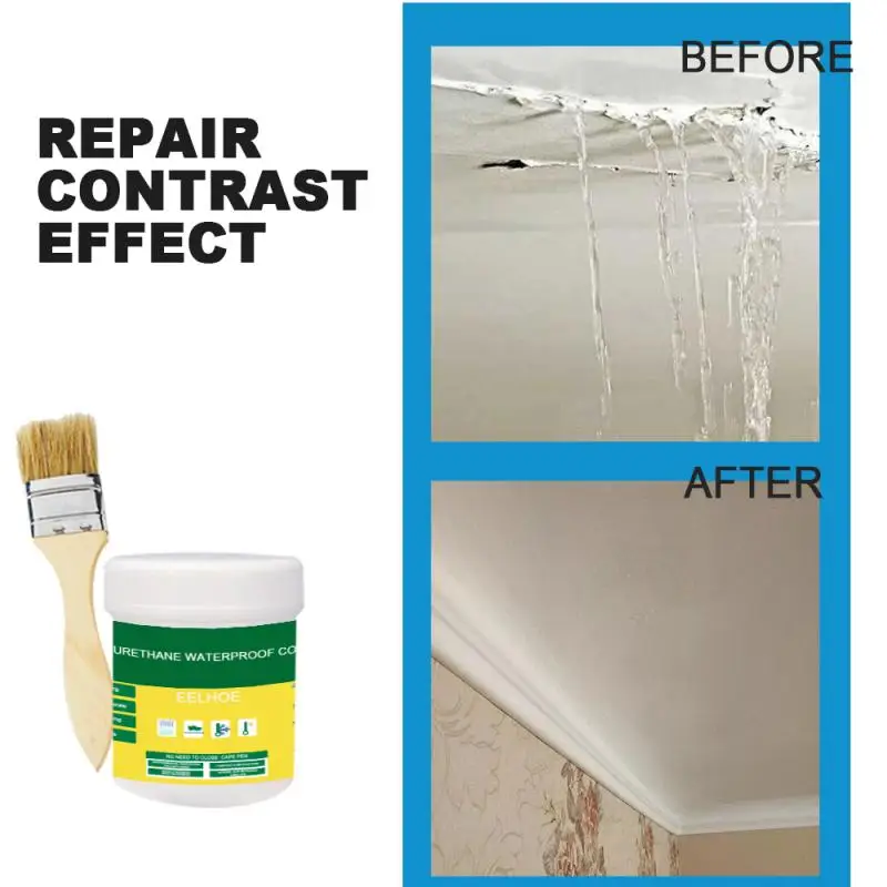 1PCS Silicone Sealant Sealer Mighty Paste Polyurethane Waterproof Coating Home Bathroom Roof Restore Leakage Transparent Glue