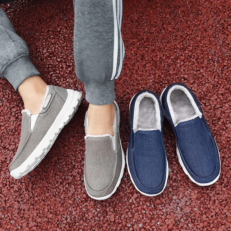 SMS New Men's Loafers Comfortable Sneakers Hiking Shoes Canvas Shoes Breathable Slip-On Cotton Shoes Moccasins Zapatillas Hombre