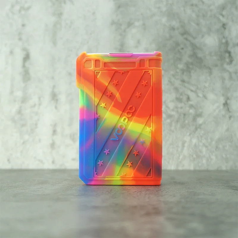 Текстурированная Кожа для VOOPOO ALPHA, комплект на молнии, мод, щит, вейп, силиконовый чехол, обёрточная бумага, рукав, наклейка, оболочка, гель для VOOPOO ALPHA, на молнии, мод - Цвет: Rainbow