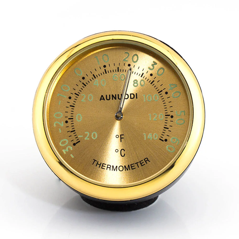 Автомобильные Часы Круглые светящиеся кварцевые часы механический термометр