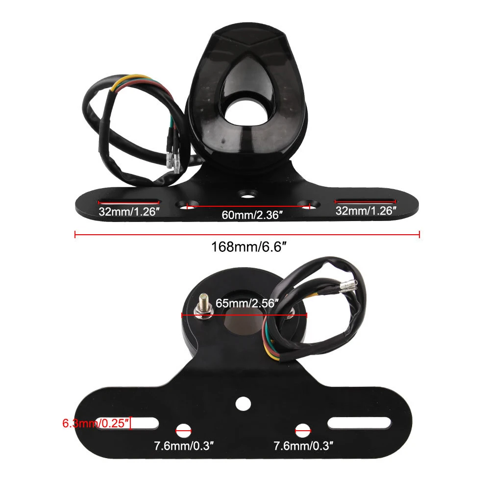 Универсальный 12v мотоциклов хвост светильник тормозной кронштейн заднего