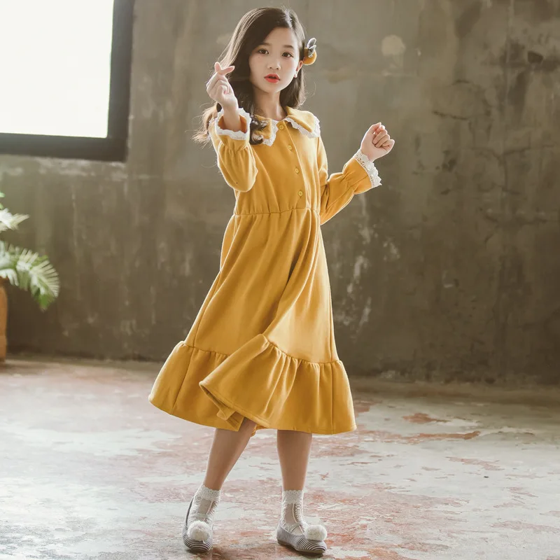 Velvet Christmas Clothes Kids Dresses For Girl Big Girls Winter 2019 Mother And Daughter Clothing Teenage Dress | Детская одежда и