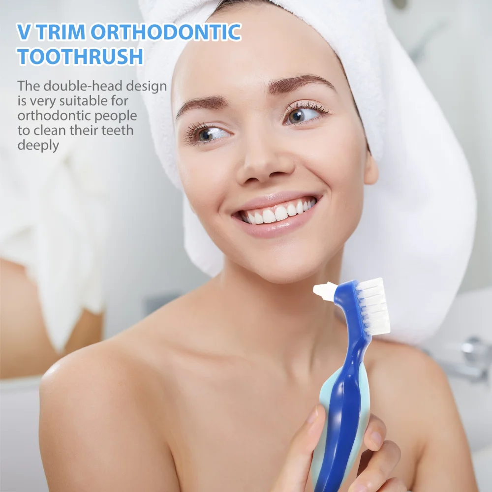 

3pcs Oral Care Toothbrushes False Tooth Brushes Portable Tooth Cleaning Tools