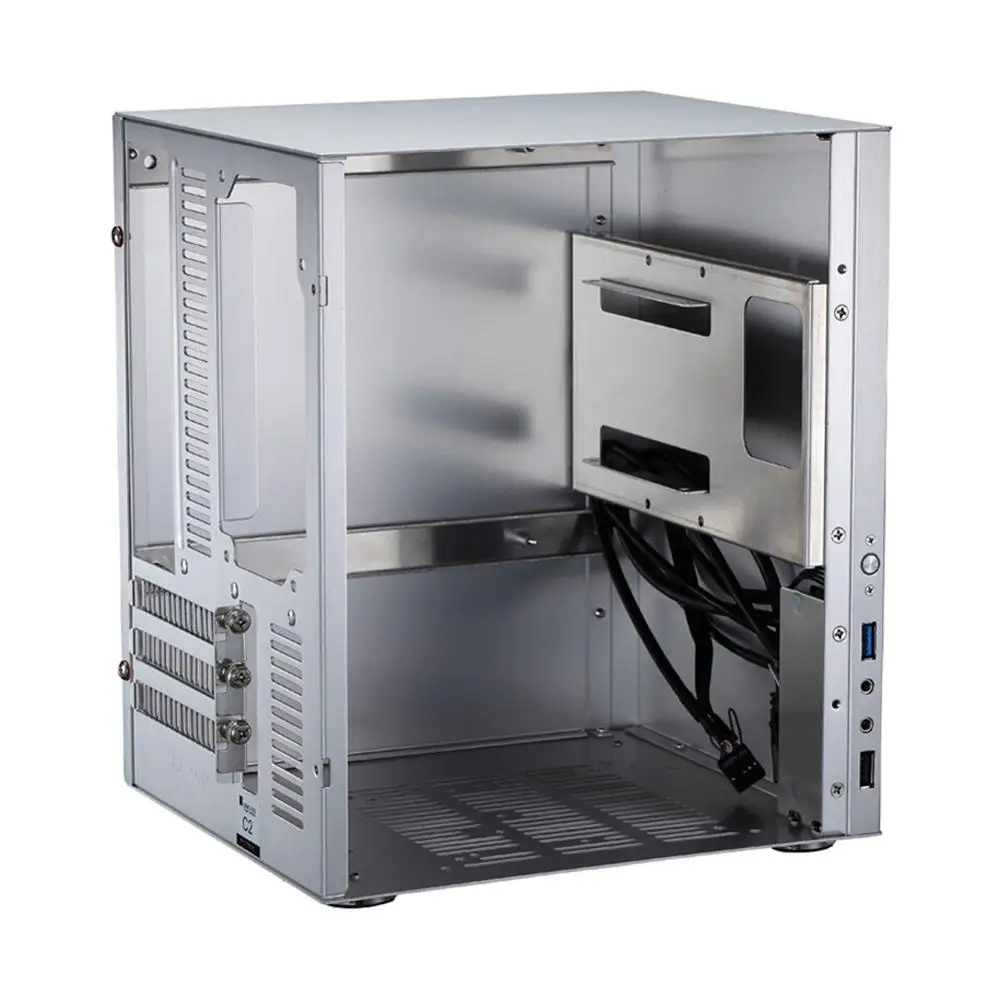 Jonsbo C2 Mini ITX чехол алюминиевый чехол для компьютера настольный ПК Шасси для Mini ITX/Micro-ATX для 170*170 мм/245*215 мм материнская плата