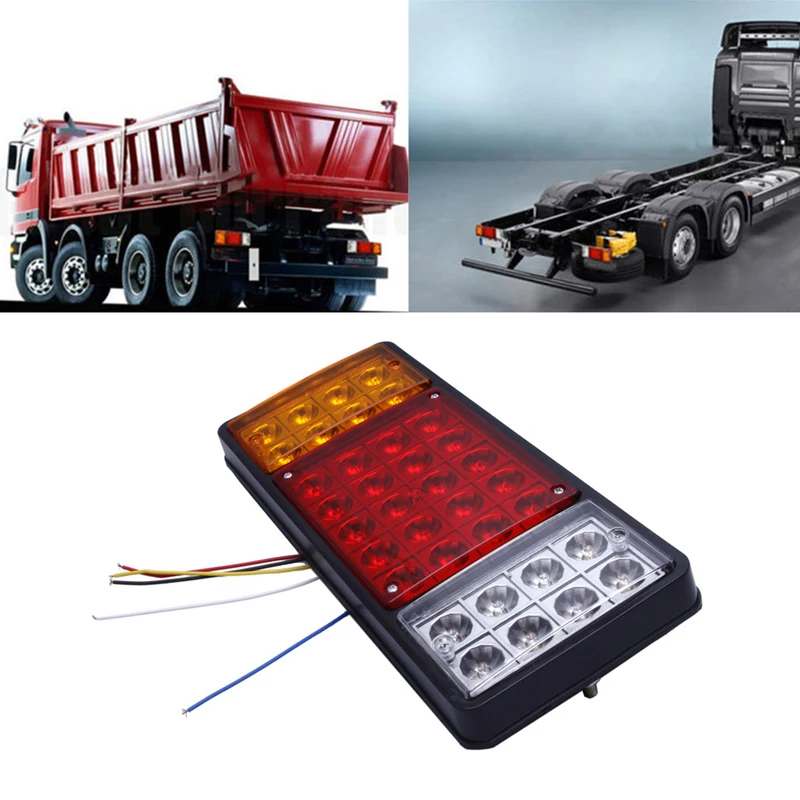 

3 Colors 12V Tail Light Rear Lamp Caravan For LED Trailer Ute Waterproof 28GC