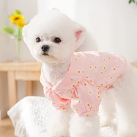 pet print clothes cat small dog spring and autumn puppy clothing bichon hiromi yorkshire schnauzer teddy poodle pets supplies
