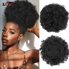 Пучок из синтетических волос LUPU, Африканский пуховик, короткие кудрявые кулиски, хвост для черных женщин, афроамериканские волосы