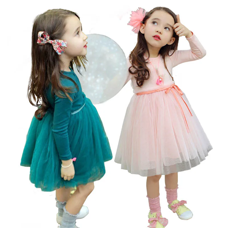 Осенние детские платья для девочек детская одежда праздничное платье принцессы