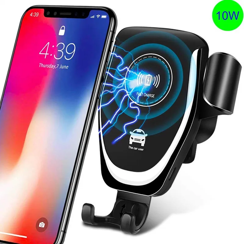 10 Вт Qi Быстрая зарядка беспроводное зарядное устройство Регулируемый