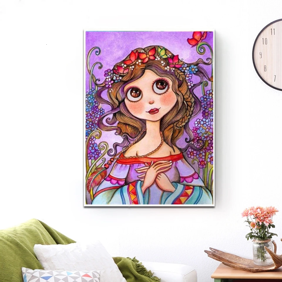 AZQSD Хо DIY Раскраска по номерам девушка уникальный подарок акриловой Краски масло