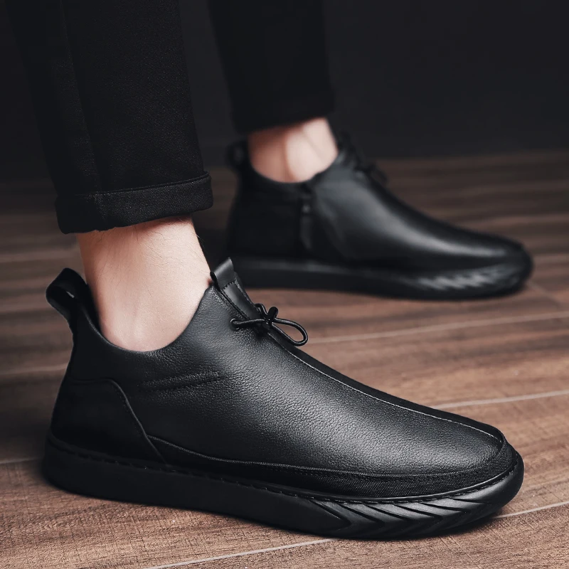 

Home Boots Men's High Shoes Boots For Men Leather Mens Casual Winter Boty Dress Genuine Zapatos Cuero Moccasins Ankle