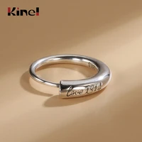 kinel new love 1314 real 925 sterling silver ring ladies adjustable fashion party silver ring woman gift fine jewelry