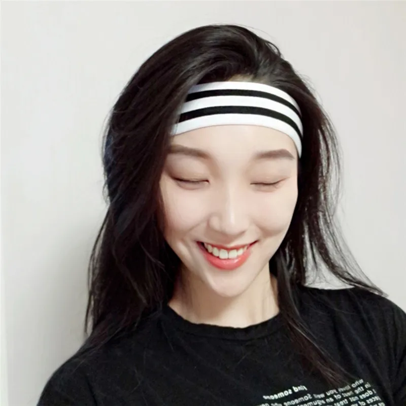 Модный Эластичный спортивный головной убор унисекс с буквенным принтом обручи