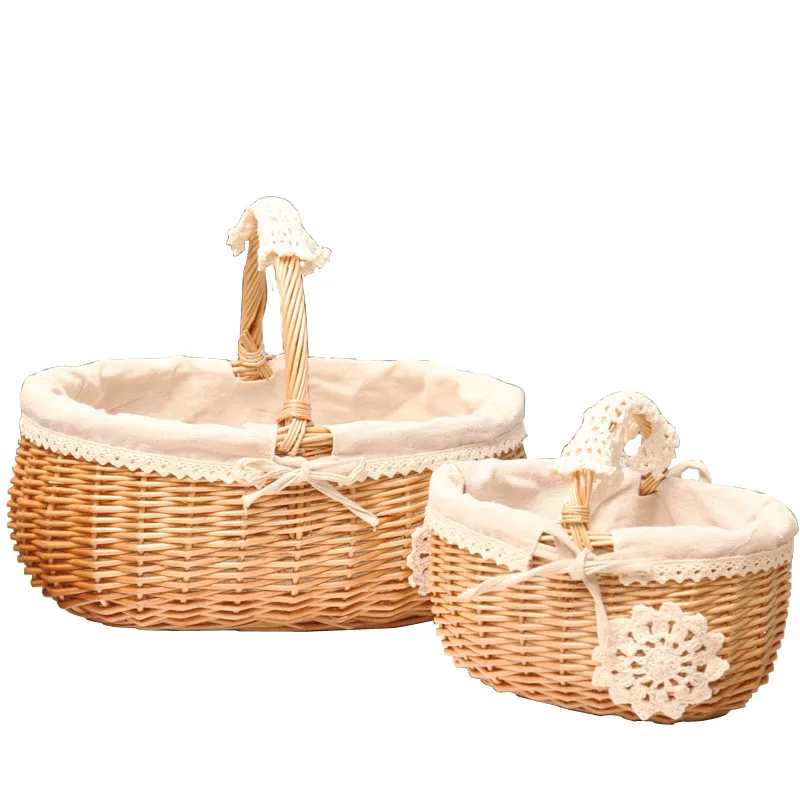 

Милые Креативные украшения, органайзер для одежды, корзина с естественным переплетением, предмет хранения для спальни, маленький подарок д...