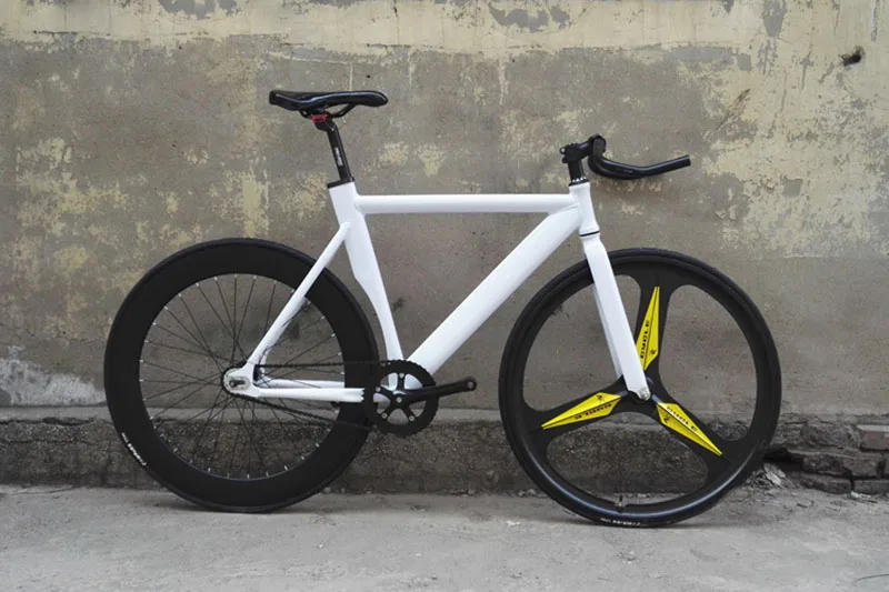 Трек велосипед Fixie с рамкой из алюминиевого сплава вилка 3 Спицы колесо