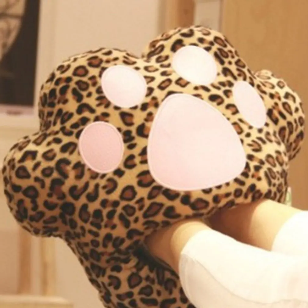 

Cartoon Plush Cat Claw Warm Foot Super Soft Hand Warmers Removable Washable Usb Electric Heating Home Soft Cute Shoes