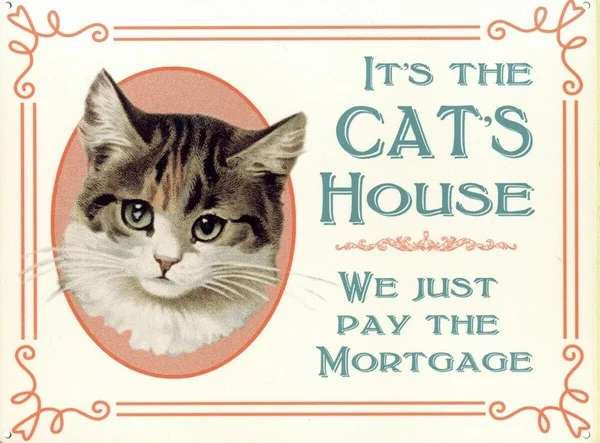 

Винтажный металлический жестяной знак It's The Cat's House 8x12 дюймов Ретро домашний декор для стен