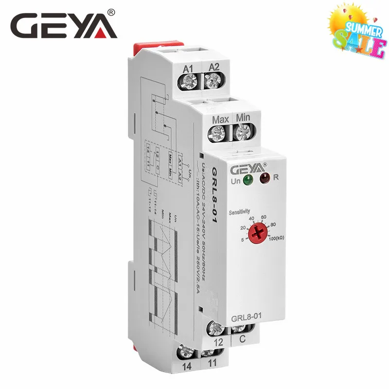 Регулятор уровня воды GEYA GRL8 реле жидкости 10 А 24 В переменного/постоянного тока 220