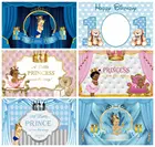 Фон для студийной фотосъемки новорожденных с изображением принцессы принца мальчика и девочки