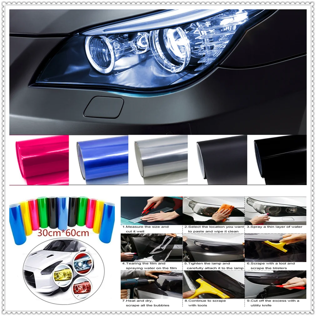 Декоративная светильник ниловая пленка на голову автомобиля Наклейка для Toyota