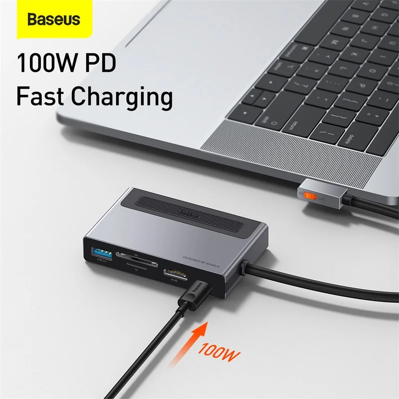 USB-концентратор Baseus 6 в 1 USB 3 0 HDMI для планшетов MacBook Pro Huawei | Компьютеры и офис