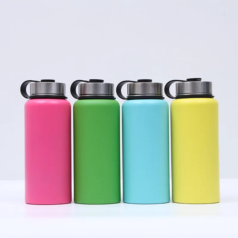 

32oz 40oz Stainless Steel Water Bottle Sport Insulated Wide Mouth Travel Portable Thermos Vacuum Flask With Lid