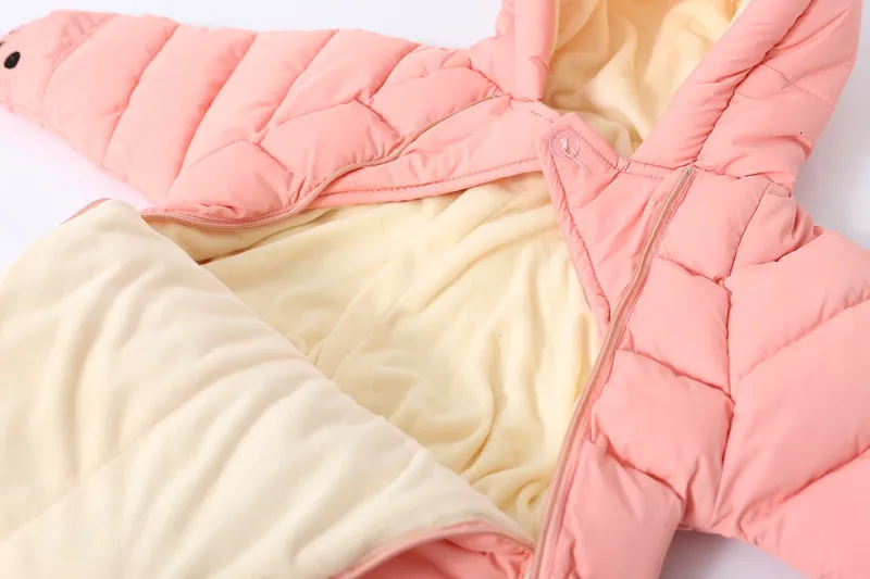 30 degrees cold Winter warm Baby girl Clothes New born Style Baby Rompers Baby Boys Jumpsuits cute Cartoon Infant Overalls