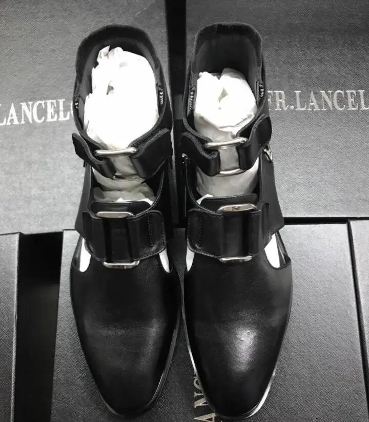 Сандалии мужские из натуральной коровьей кожи увеличенная плоская подошва