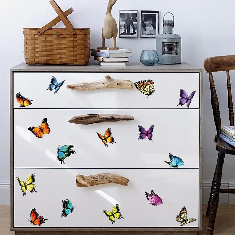 3Pcs/Sheet Butterfly Stickers Diary Sealing Label Sticker Decal Travel DIY Scrapbooking Planner Albums Decoration - купить по