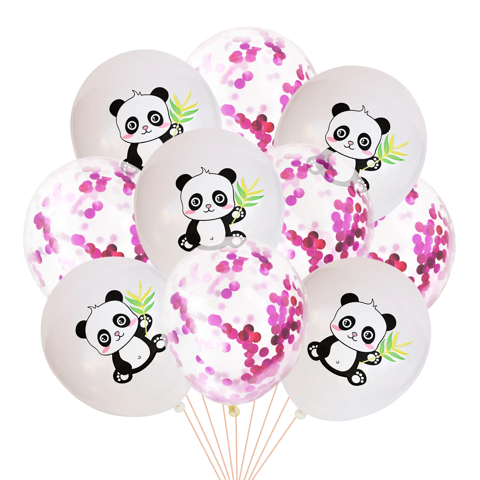 

12in Thick Cute Panda Balloons Round Children White Baloons Cartoon Marriage Decorate Birthday Party Decorate Panda Air Balls