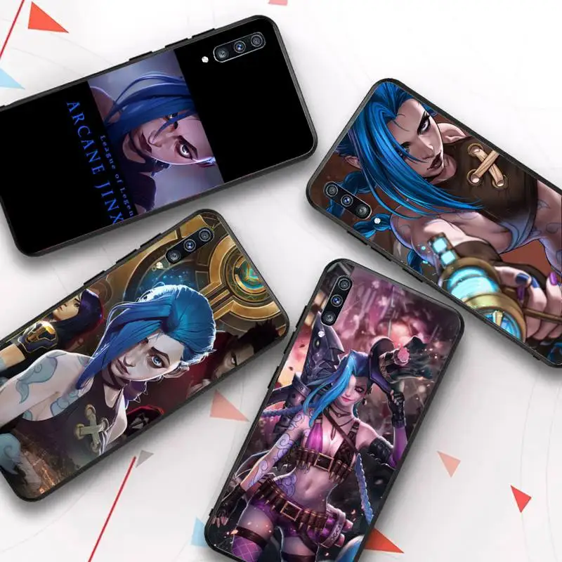 

League of Legends Cartoon Arcane Jinx Phone Case for Samsung Galaxy A 51 30s a71 Soft for A 21s 70 10 A 30