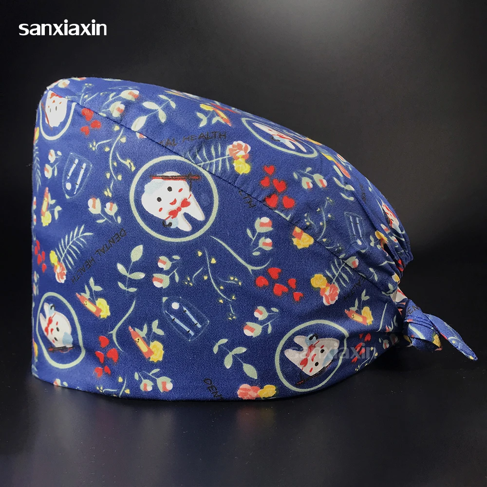 

Хлопковая футболка с принтом доктор шапка лаборатории Рабочая кепка для ухода за домашними животными салон скраб шапки стоматологическая ...