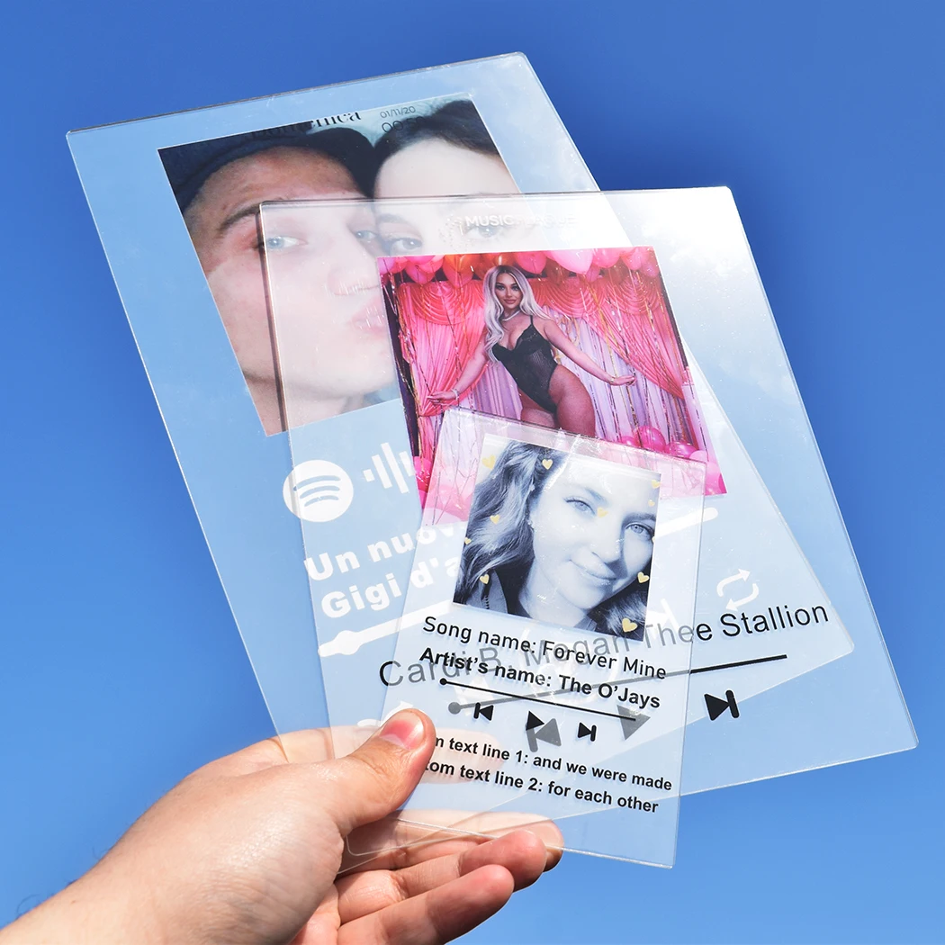 Музыка песня изготовленный на заказ акриловая доска Spotify код картина Дата Запись