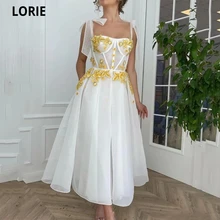 LORIE – robe De Cocktail De forme trapèze, tenue De soirée courte, avec des Appliques en dentelle, bretelles, longueur cheville, sur mesure  (1)