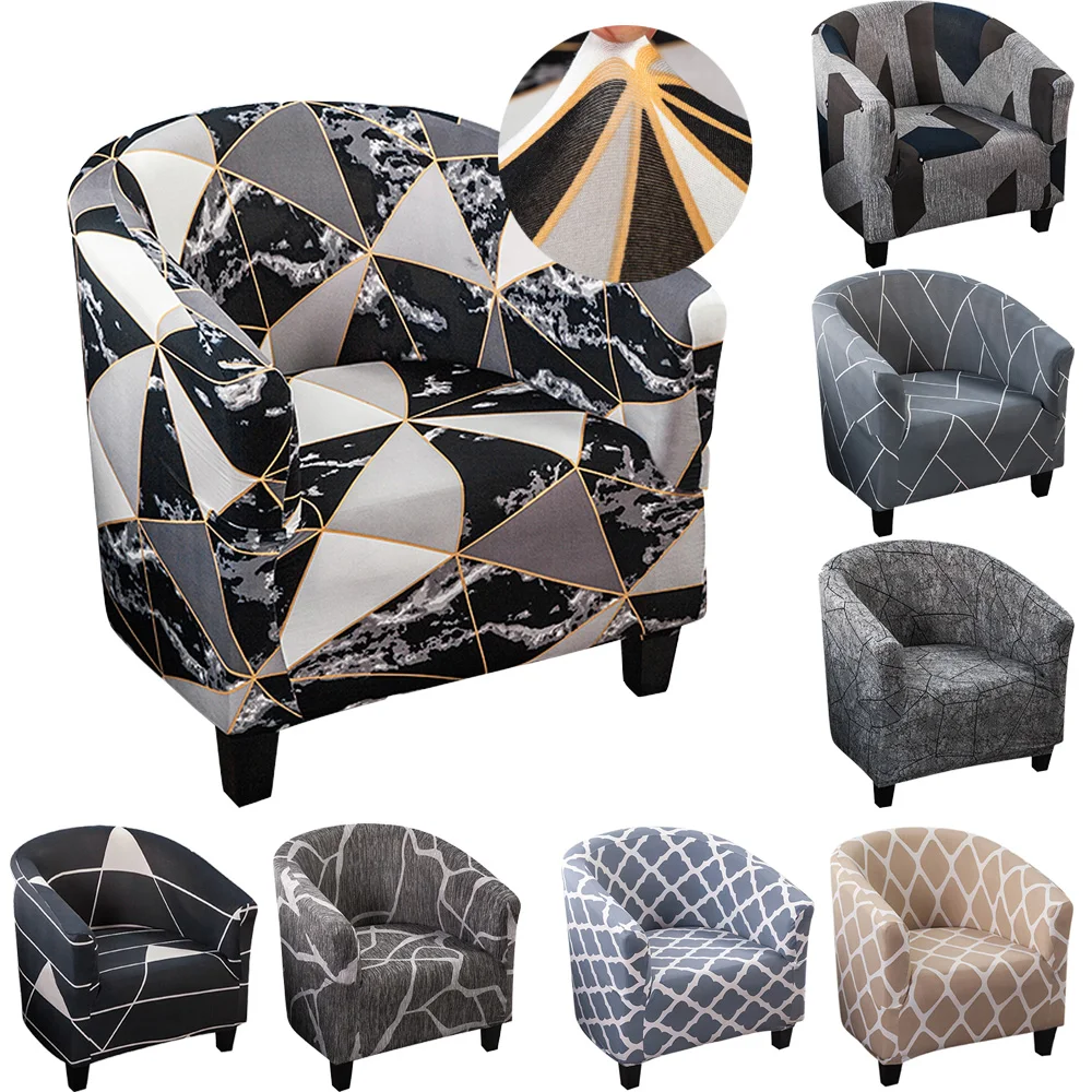 

Эластичные Чехлы для стула из спандекса, растягивающиеся Чехлы для стула с принтом, для отдыха и ванны, чехол для сиденья, защита для дивана, ...