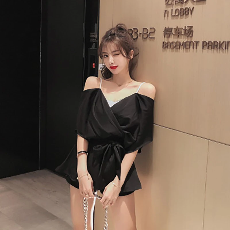 Топ женский со шнуровкой и бантом с поясом 2020