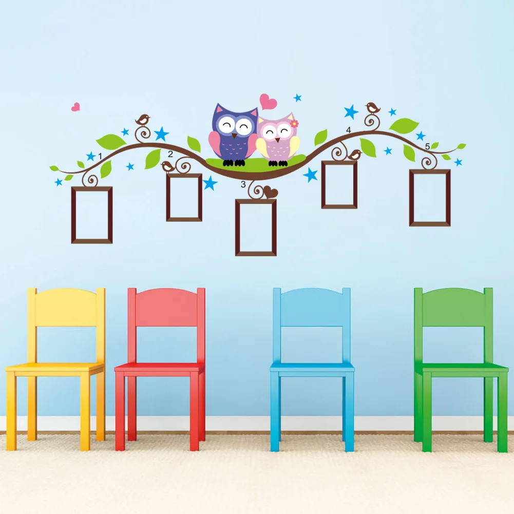 

New Style Owl Branch Frame Living Room Bedroom Wall Stickers